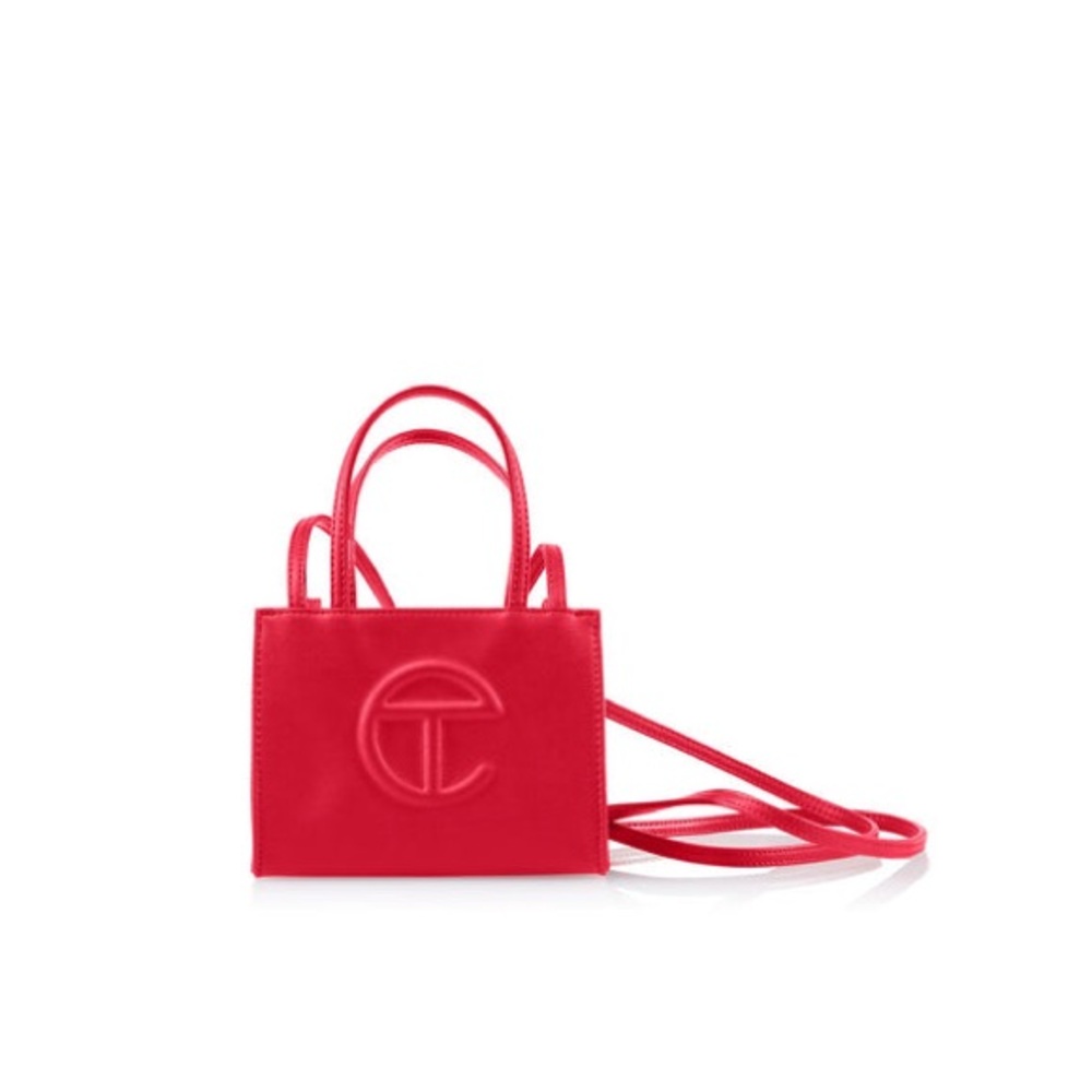 Small Red Telfar Shopping Bag